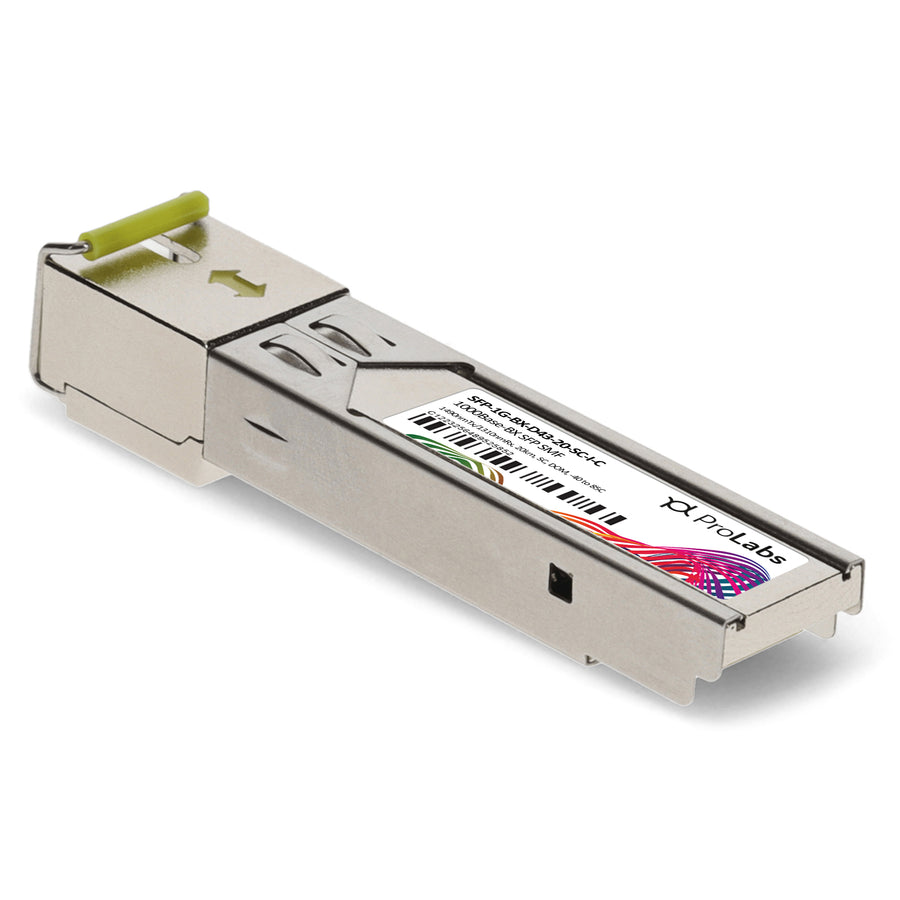 Prolabs MSA and TAA 1000Base-BX SFP Transceiver (SMF, 1310nmTx/1490nmRx, 20km, SC, DOM, -40 to 85C)