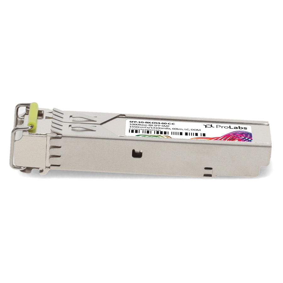 Prolabs Cisco Compatible TAA 1000Base-BX SFP Transceiver (SMF, 1550nmTx/1310nmRx, 60km, LC, DOM)
