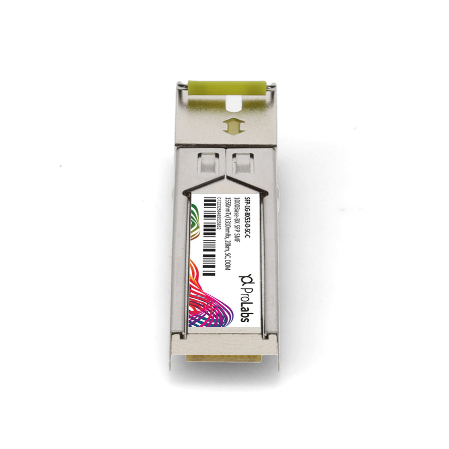 Prolabs MSA and TAA 1000Base-BX SFP Transceiver (SMF, 1550nmTx/1310nmRx, 20km, SC, DOM)