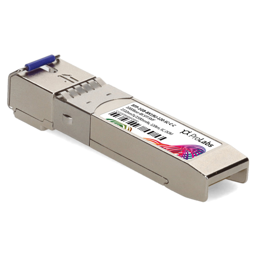 Prolabs Cisco Compatible TAA 1000Base-BX SFP Transceiver (SMF, 1510nmTx/1590nmRx, 120km, SC, DOM)
