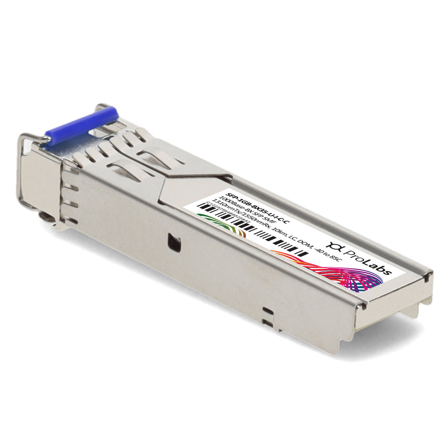 Prolabs Cisco Compatible TAA 1000Base-BX SFP Transceiver (SMF, 1310nmTx/1550nmRx, 10km, LC, DOM, -40 to 85C)