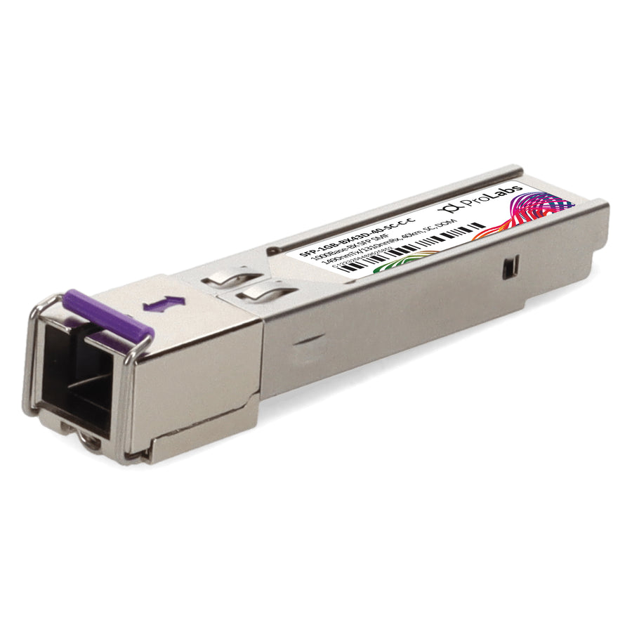 Prolabs Cisco Compatible TAA 1000Base-BX SFP Transceiver (SMF, 1490nmTx/1310nmRx, 40km, SC, DOM)