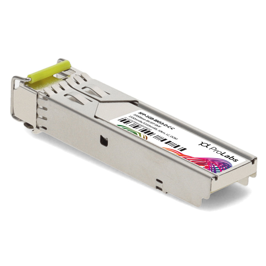 Prolabs Cisco Compatible TAA 1000Base-BX SFP Transceiver (SMF, 1550nmTx/1310nmRx, 10km, LC, DOM)