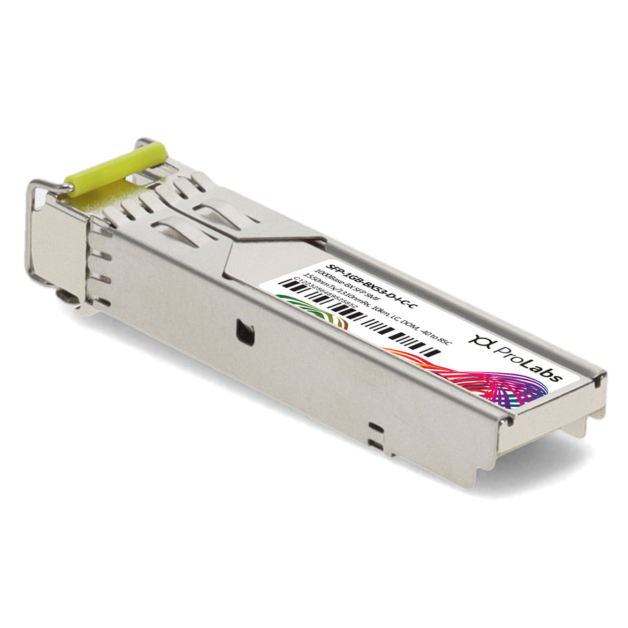 Prolabs Cisco Compatible TAA 1000Base-BX SFP Transceiver (SMF, 1550nmTx/1310nmRx, 10km, LC, DOM, -40 to 85C)