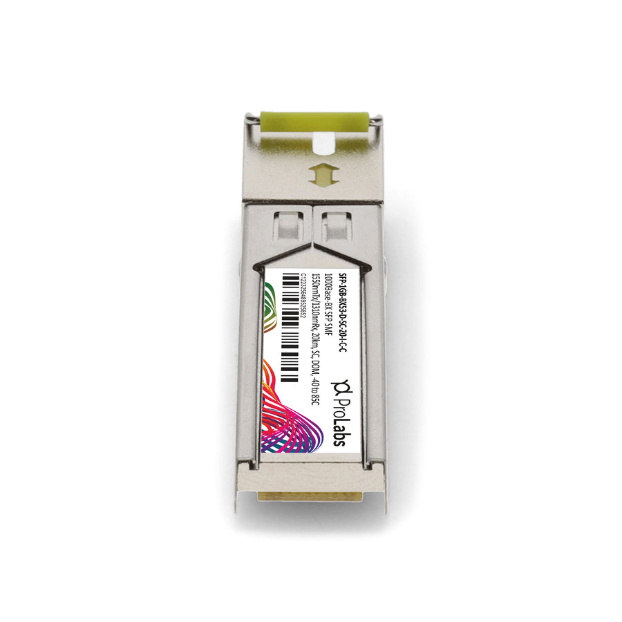 Prolabs Cisco Compatible TAA 1000Base-BX SFP Transceiver (SMF, 1550nmTx/1310nmRx, 20km, SC, DOM, -40 to 85C)