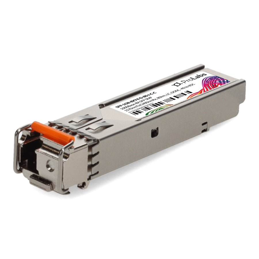 Prolabs Cisco Compatible TAA 1000Base-BX SFP Transceiver (SMF, 1570nmTx/1490nmRx, 80km, LC, DOM, -40 to 85C)