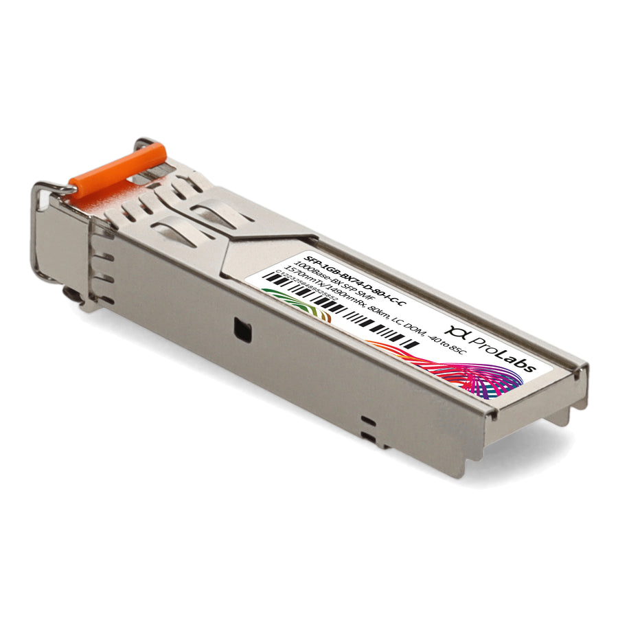 Prolabs Cisco Compatible TAA 1000Base-BX SFP Transceiver (SMF, 1570nmTx/1490nmRx, 80km, LC, DOM, -40 to 85C)