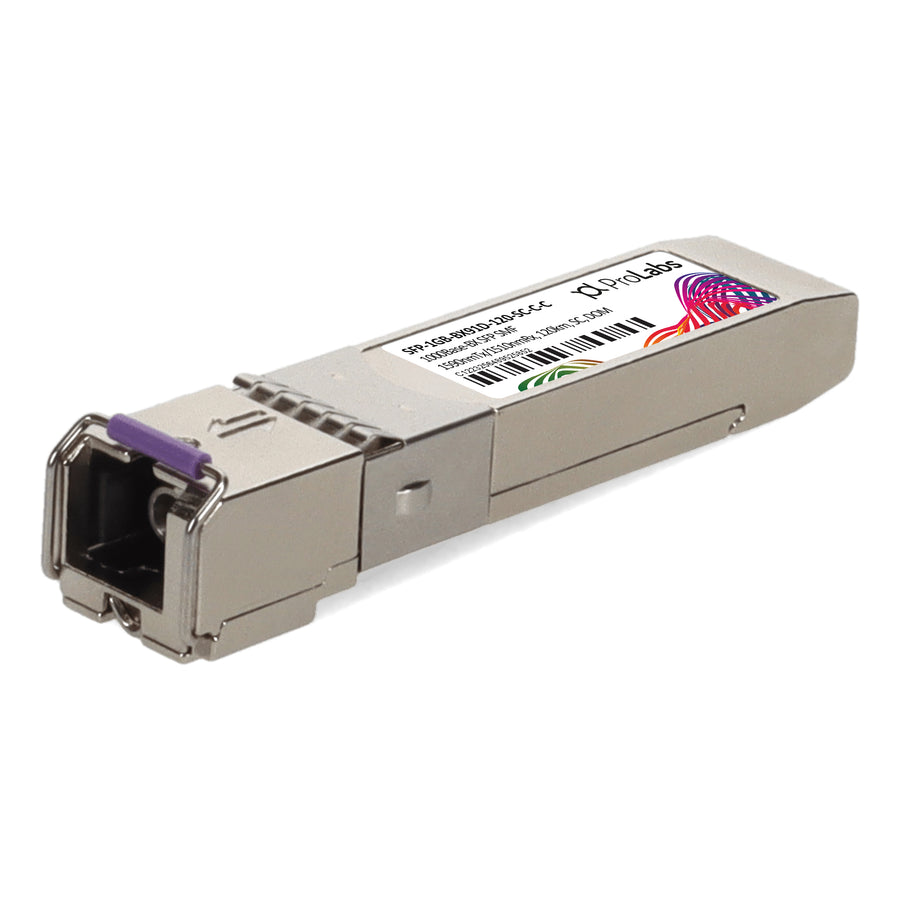 Prolabs Cisco Compatible TAA 1000Base-BX SFP Transceiver (SMF, 1590nmTx/1510nmRx, 120km, SC, DOM)