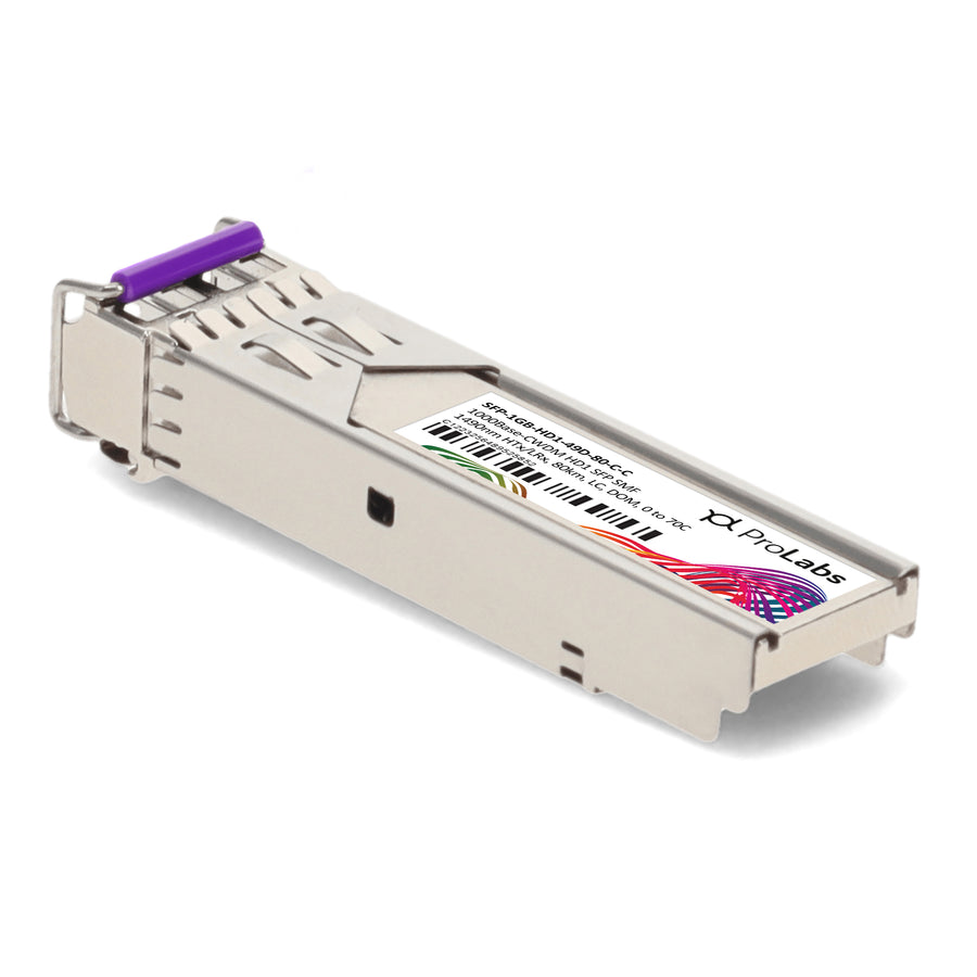 Prolabs Cisco Compatible TAA 1000Base-CWDM HD1 SFP Transceiver (SMF, 1490nm HTx/LRx, 80km, LC, DOM)