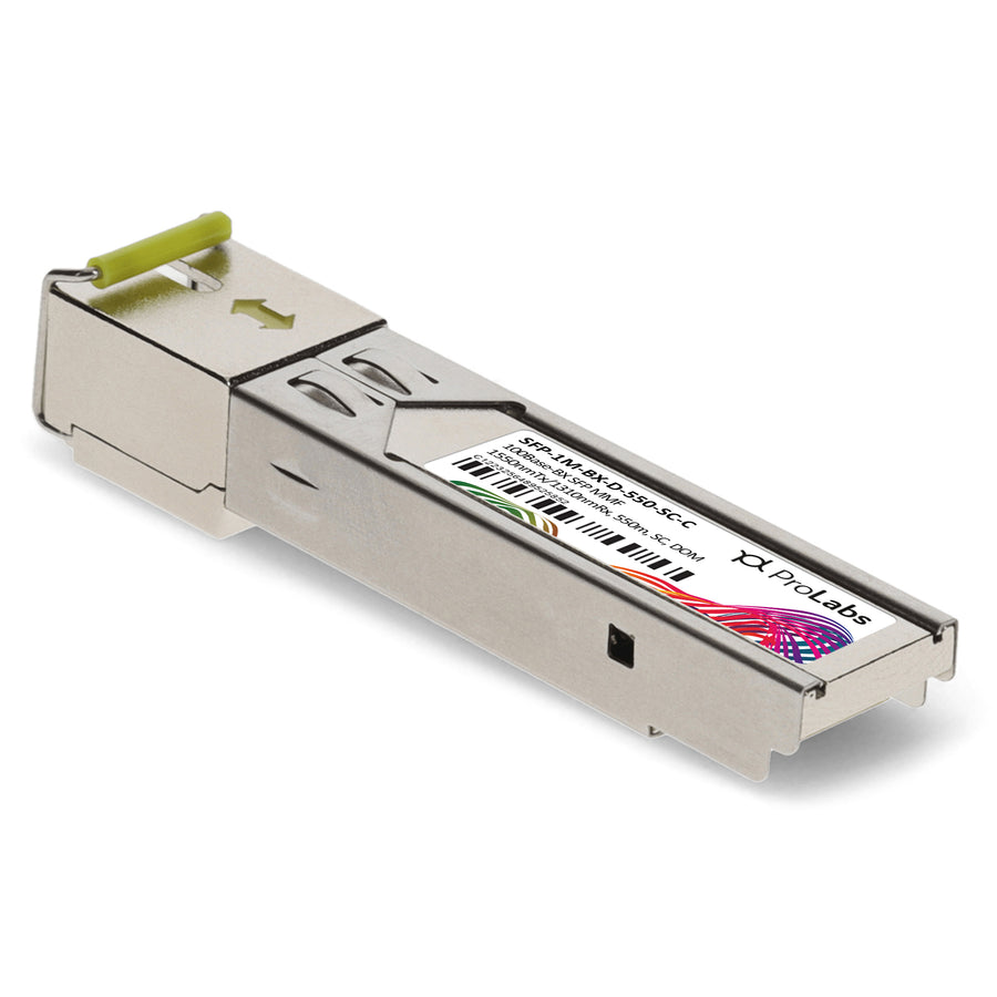 Prolabs MSA and TAA 1000Base-BX SFP Transceiver (MMF, 1550nmTx/1310nmRx, 550m, SC, DOM)