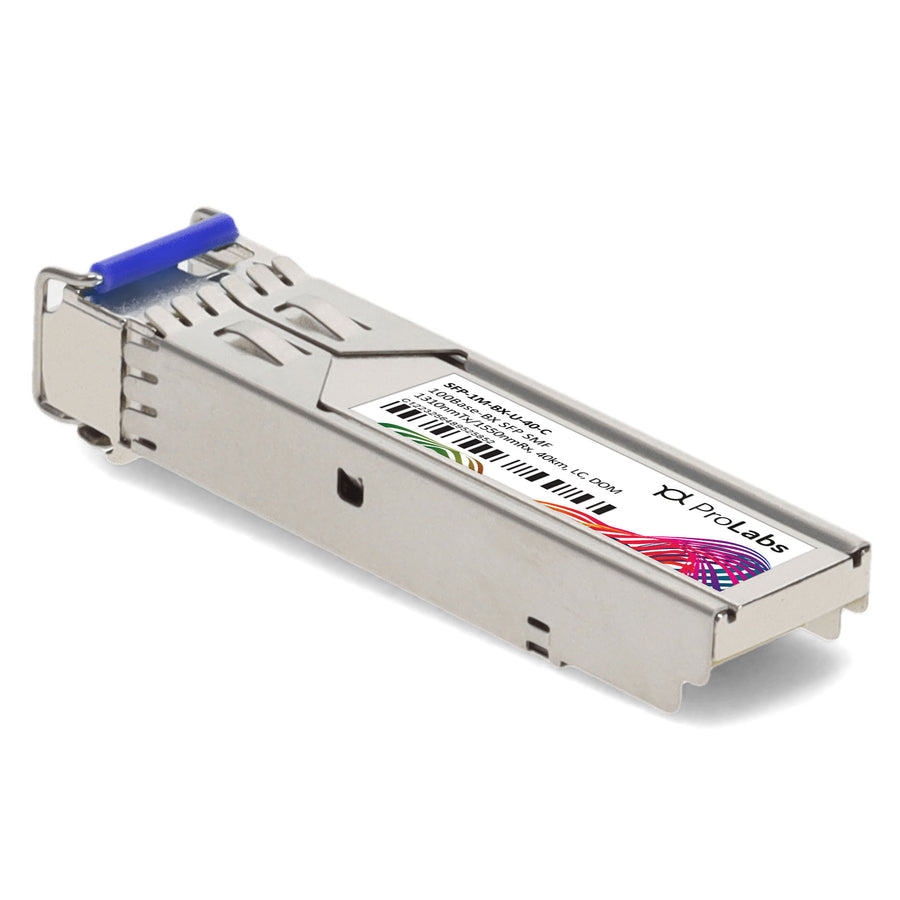 Prolabs MSA and TAA 100Base-BX SFP Transceiver (SMF, 1310nmTx/1550nmRx, 40km, LC, DOM)