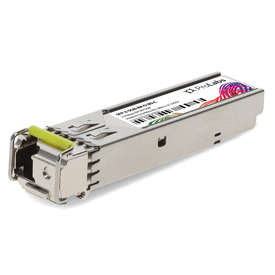 Prolabs MSA and TAA 2.5GBase-BX SFP Transceiver (SMF, 1550nmTx/1490nmRx, 80km, LC, DOM)