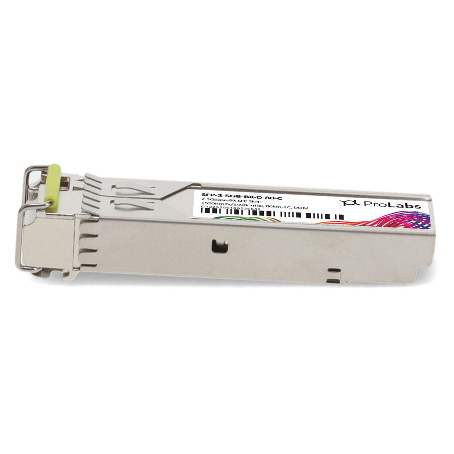 Prolabs MSA and TAA 2.5GBase-BX SFP Transceiver (SMF, 1550nmTx/1490nmRx, 80km, LC, DOM)