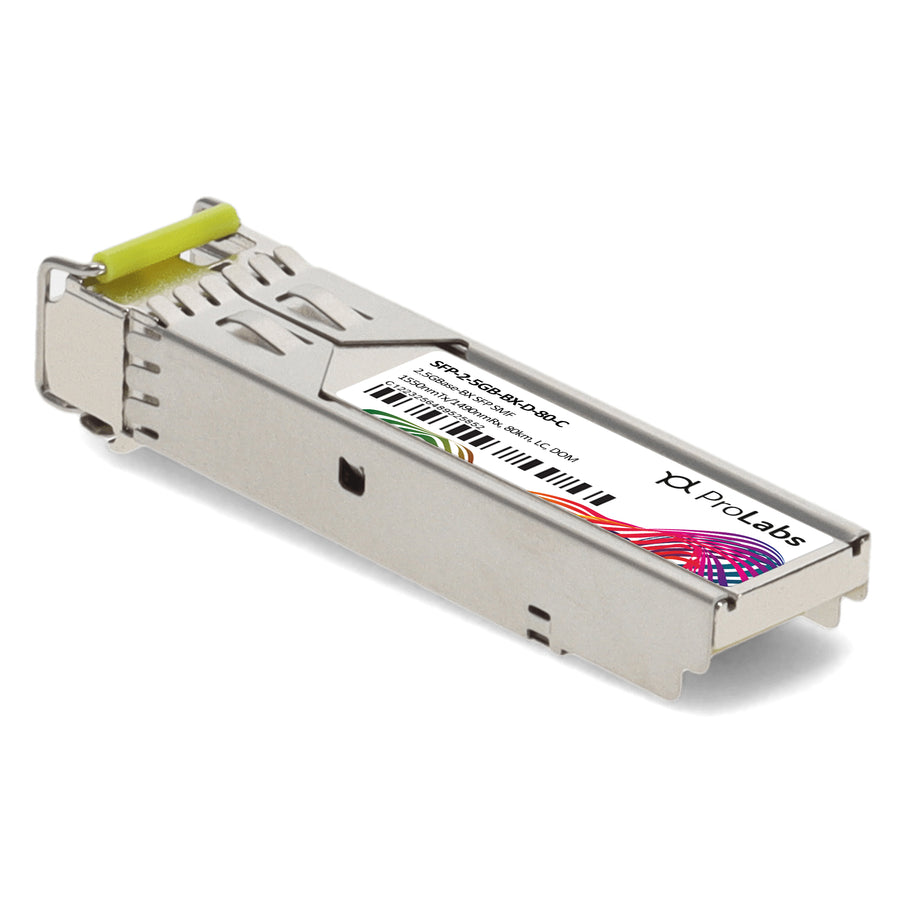 Prolabs MSA and TAA 2.5GBase-BX SFP Transceiver (SMF, 1550nmTx/1490nmRx, 80km, LC, DOM)