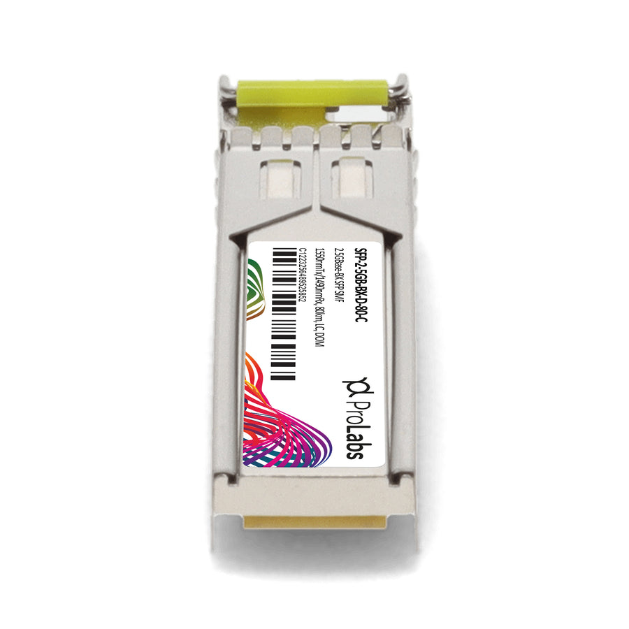 Prolabs MSA and TAA 2.5GBase-BX SFP Transceiver (SMF, 1550nmTx/1490nmRx, 80km, LC, DOM)