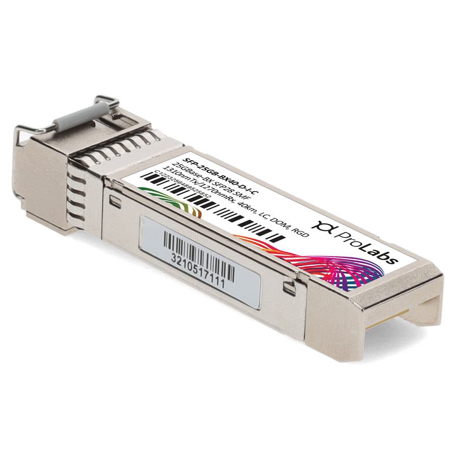 Prolabs MSA and TAA 25GBase-BX SFP28 Transceiver (SMF, 1310nmTx/1270nmRx, 40km, LC, DOM, -40 to 85C)