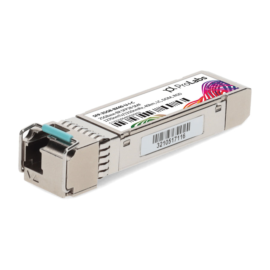 Prolabs MSA and TAA 25GBase-BX SFP28 Transceiver (SMF, 1270nmTx/1310nmRx, 40km, LC, DOM, -40 to 85C)