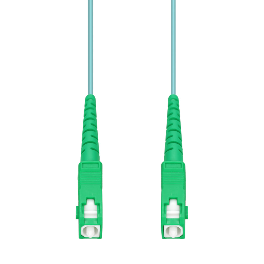 1m ASC to ASC Aqua OM4 Simplex OFNR (Riser-Rated) Fiber Patch Cable