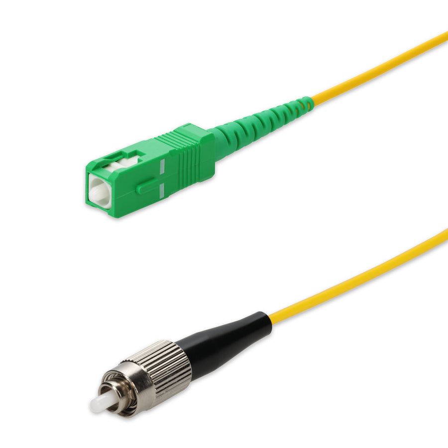  5m ASC to FC Yellow OS2 Simplex OFNR (Riser-Rated) SMF Fiber Patch Cable