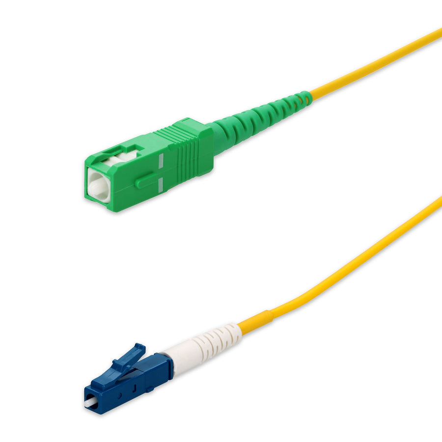  25m ASC to LC Yellow OS2 Simplex OFNR (Riser-Rated) SMF Fiber Patch Cable