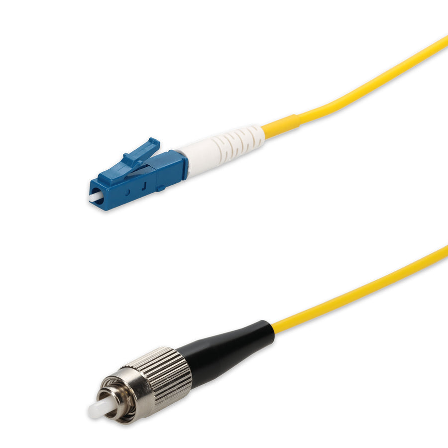  5m LC to FC Yellow OS2 Simplex OFNR (Riser-Rated) SMF Fiber Patch Cable