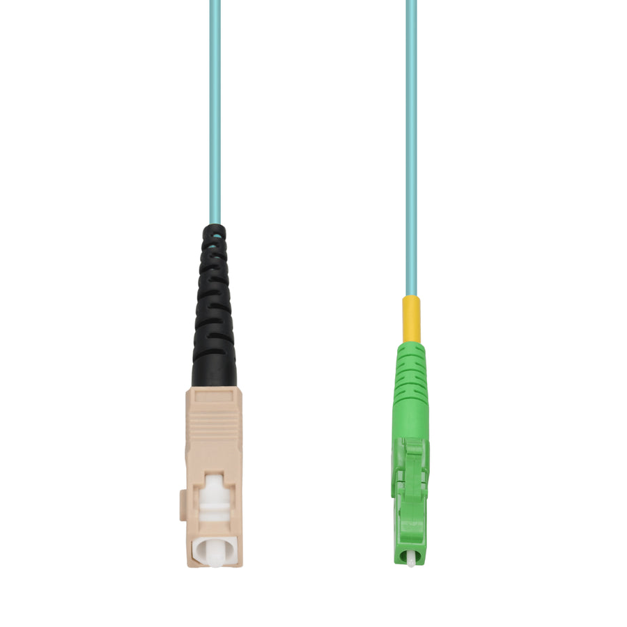  10m SC to ALC Aqua OM4 Simplex OFNR (Riser-Rated) Fiber Patch Cable
