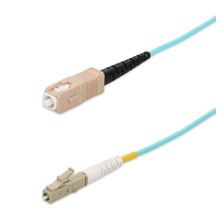 0.5m SC to LC Aqua OM4 Simplex LSZH Fiber Patch Cable