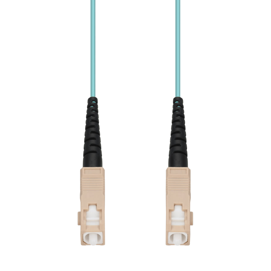 0.5m SC to SC Aqua OM4 Simplex LSZH Fiber Patch Cable
