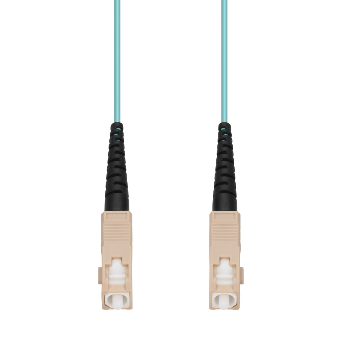 3m SC to SC Aqua OM4 Simplex OFNR (Riser-Rated) Fiber Patch Cable