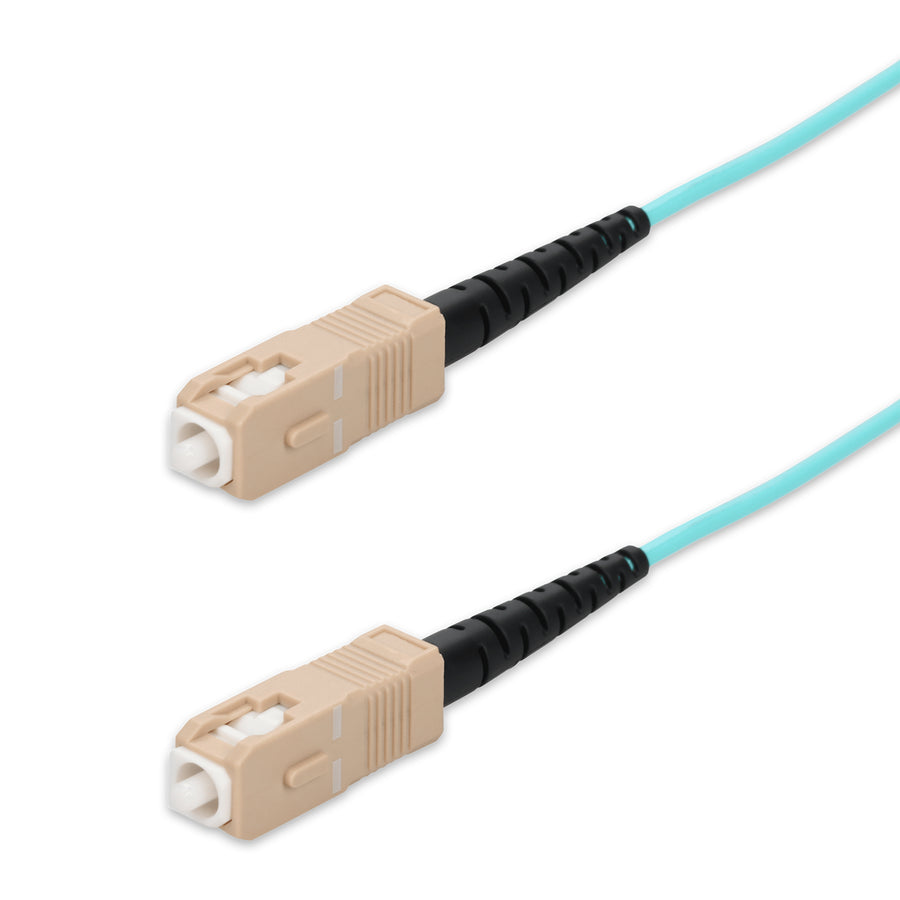 6m SC to SC Aqua OM4 Simplex OFNP (Plenum-Rated) Fiber Patch Cable
