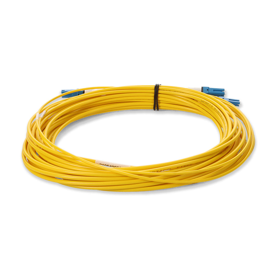  7m 2xCS to 2xCS Yellow OS2 Quadplex OFNR (Riser-Rated) SMF Fiber Outdoor Patch Cable