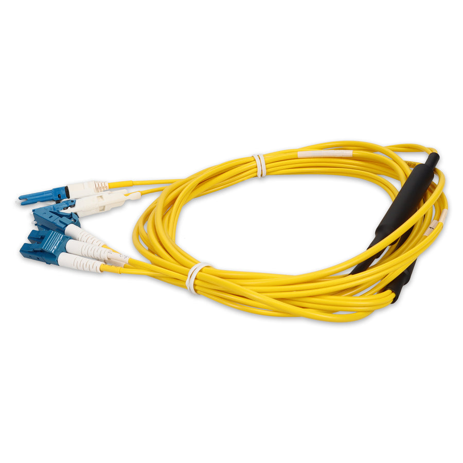  3m 2xCS to 2xLC Yellow OS2 Quadplex OFNR (Riser-Rated) SMF Fiber Patch Cable