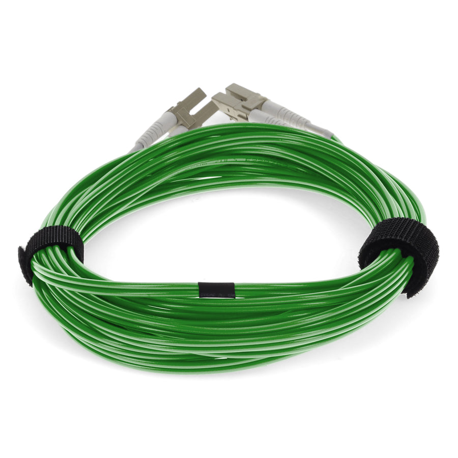  1.5m LC to LC Green OM4 Duplex OFNR (Riser-Rated) Fiber Patch Cable