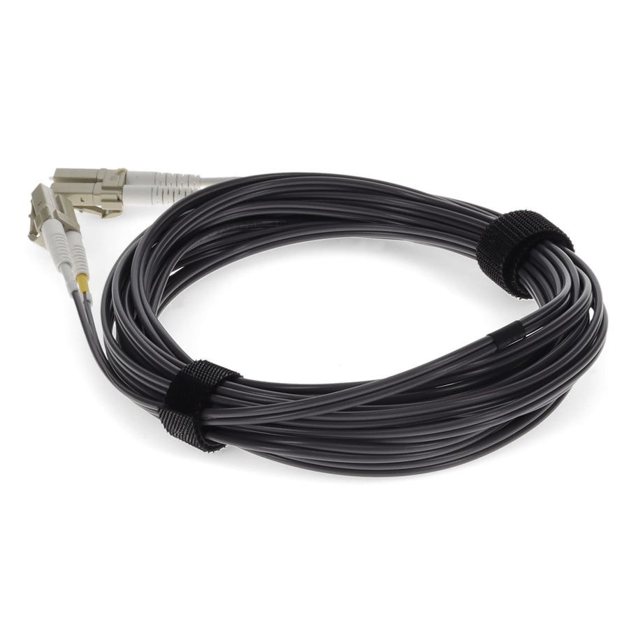 10m LC to LC Gray OM4 Duplex OFNR (Riser-Rated) Fiber Patch Cable