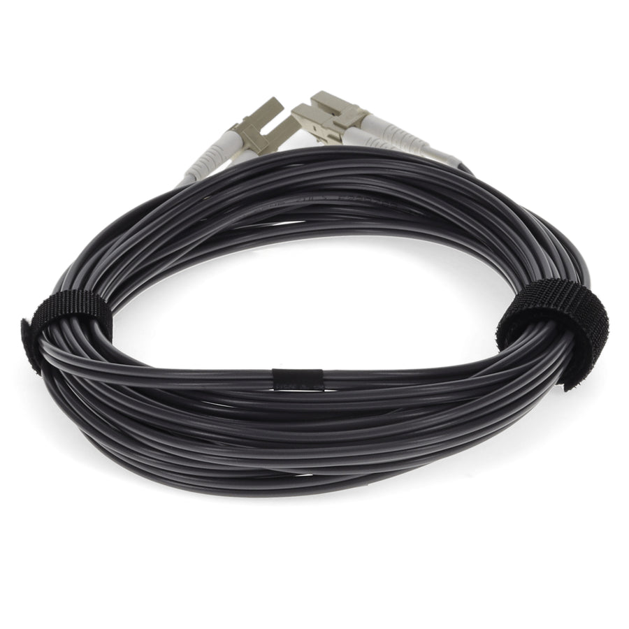  10m LC to LC Gray OM4 Duplex OFNR (Riser-Rated) Fiber Patch Cable