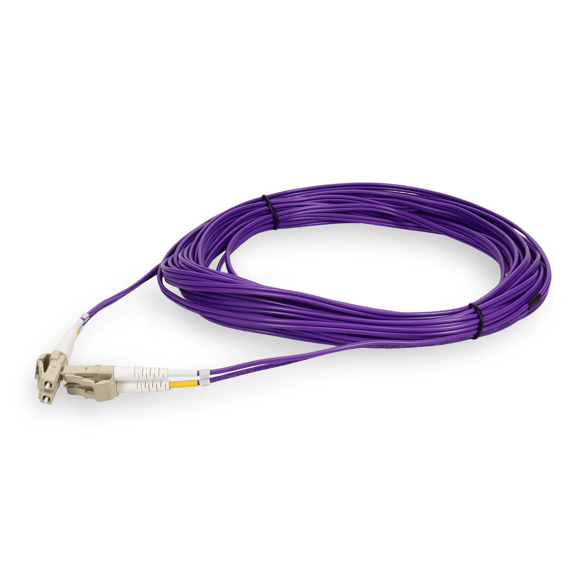  1.5m LC to LC Purple OM4 Duplex OFNR (Riser-Rated) Fiber Patch Cable