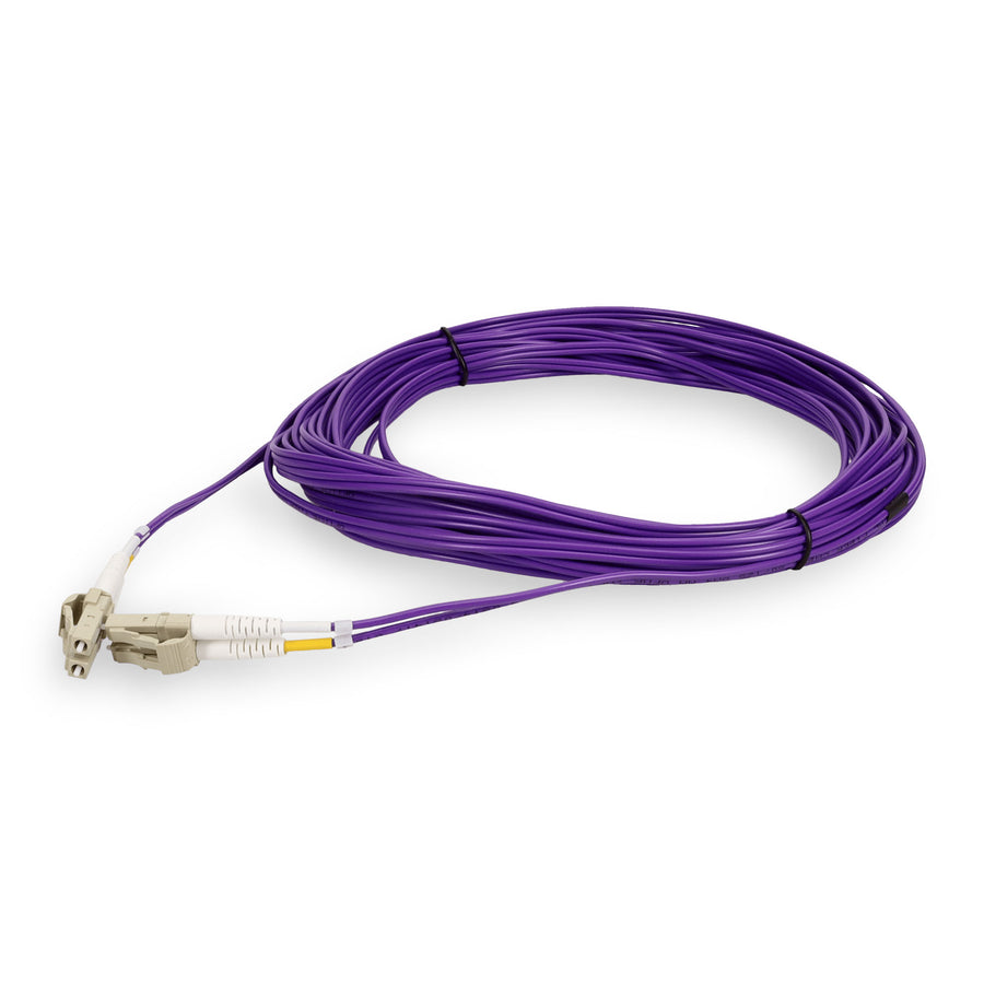 1.5m LC to LC Purple OM4 Duplex OFNR (Riser-Rated) Fiber Patch Cable