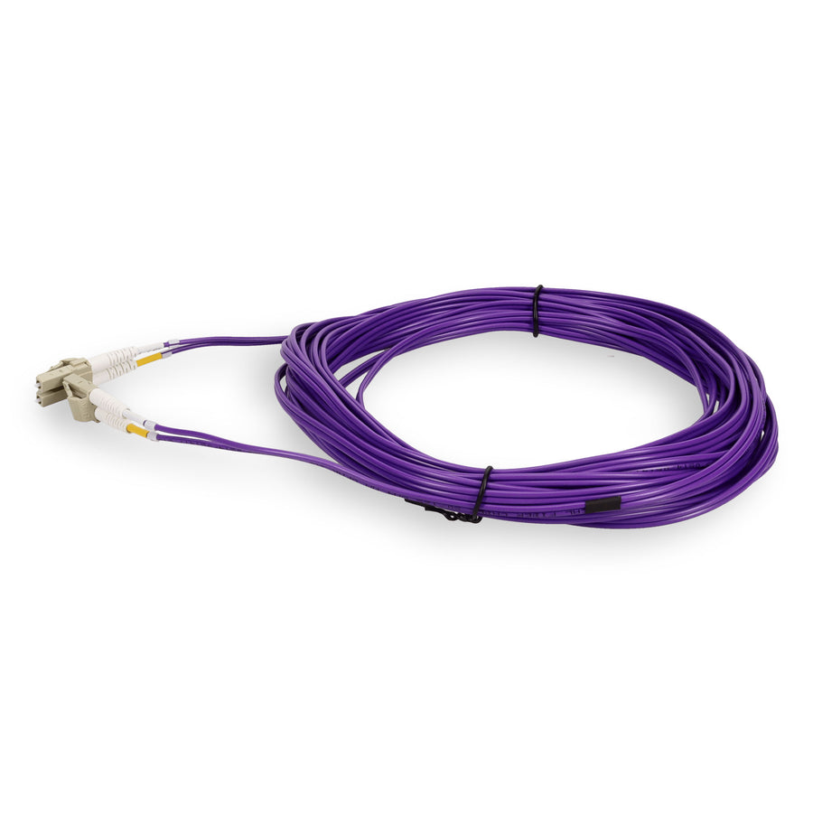  1.5m LC to LC Purple OM4 Duplex OFNR (Riser-Rated) Fiber Patch Cable