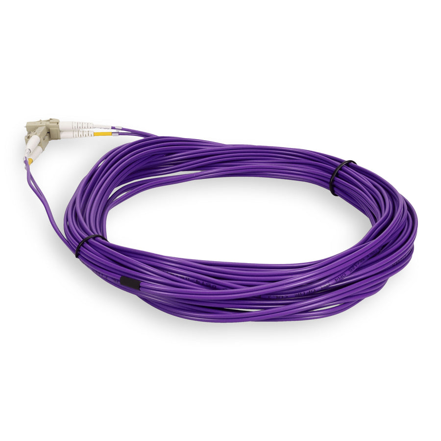  1.5m LC to LC Purple OM4 Duplex OFNR (Riser-Rated) Fiber Patch Cable
