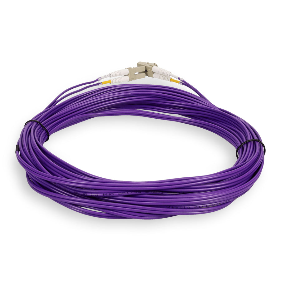  1.5m LC to LC Purple OM4 Duplex OFNR (Riser-Rated) Fiber Patch Cable