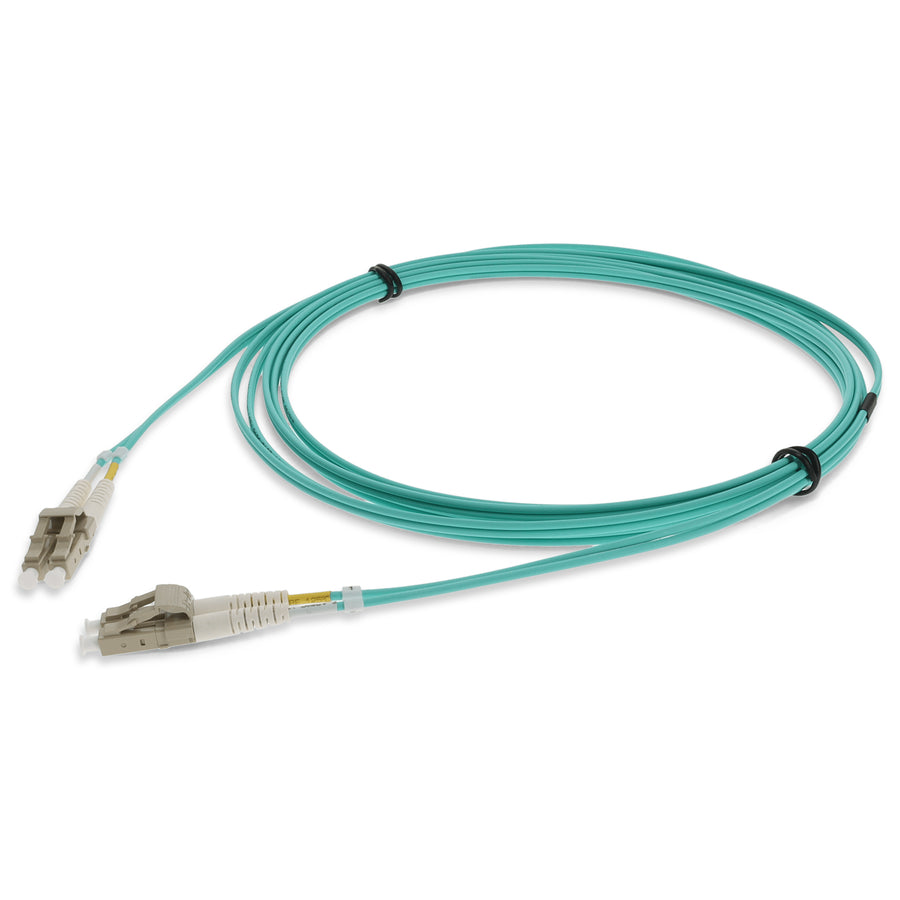  2m LC to LC Aqua OM3 Duplex LSZH Fiber Patch Cable