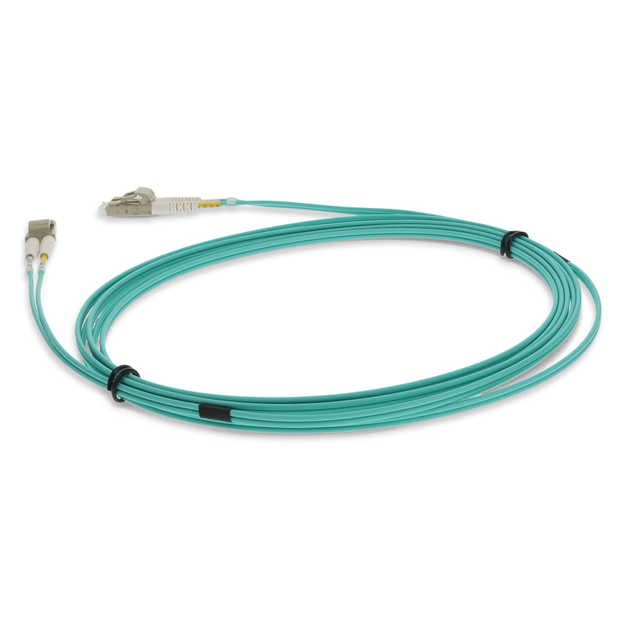  2m LC to LC Aqua OM3 Duplex LSZH Fiber Patch Cable
