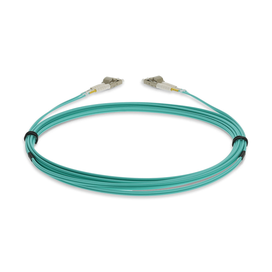  2m LC to LC Aqua OM3 Duplex LSZH Fiber Patch Cable