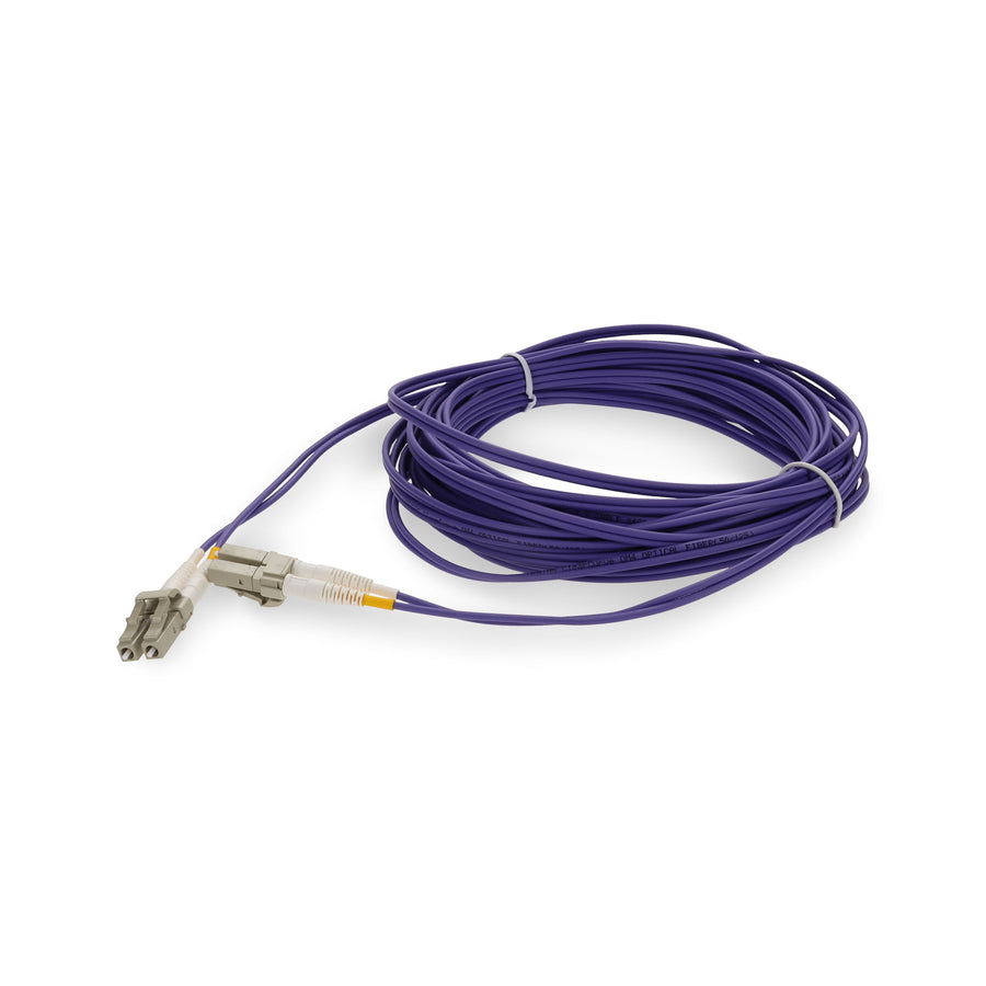  10m LC to LC Purple OM4 Duplex OFNP (Plenum-Rated) Fiber Patch Cable