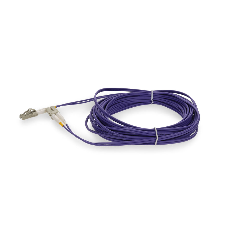  10m LC to LC Purple OM4 Duplex OFNP (Plenum-Rated) Fiber Patch Cable