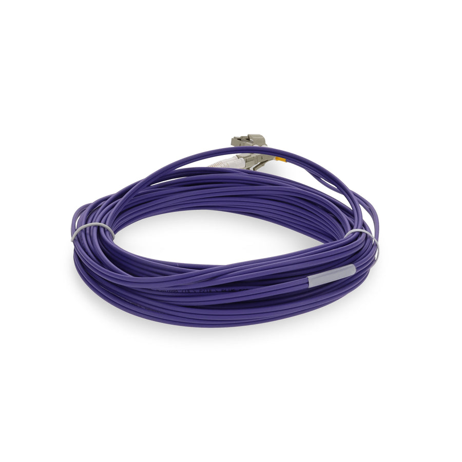  10m LC to LC Purple OM4 Duplex OFNP (Plenum-Rated) Fiber Patch Cable