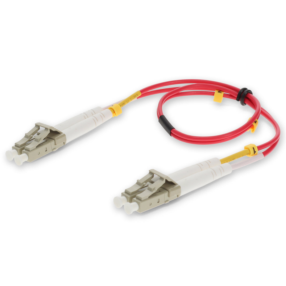  10m LC to LC Red OM4 Duplex OFNP (Plenum-Rated) Fiber Patch Cable