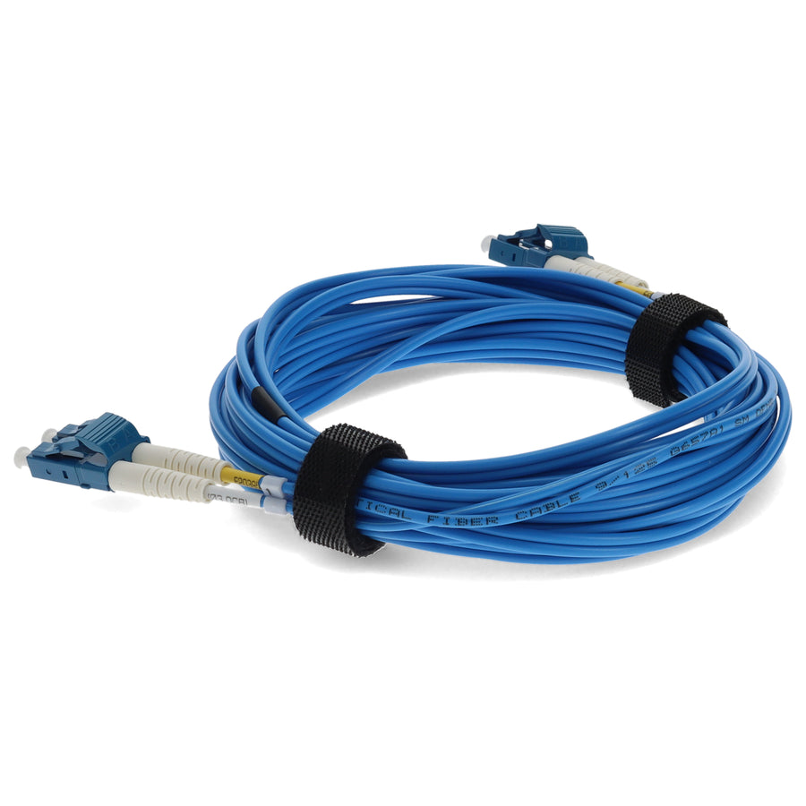  10m LC to LC Blue OS2 Duplex OFNR (Riser-Rated) SMF Fiber Patch Cable