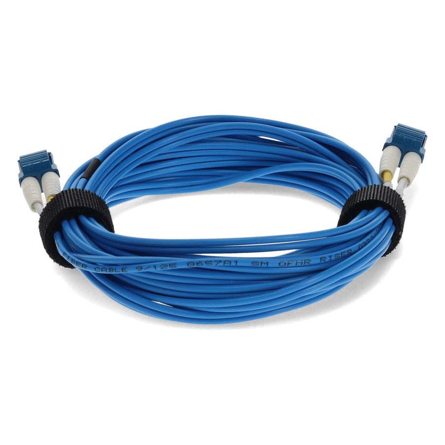  10m LC to LC Blue OS2 Duplex OFNR (Riser-Rated) SMF Fiber Patch Cable