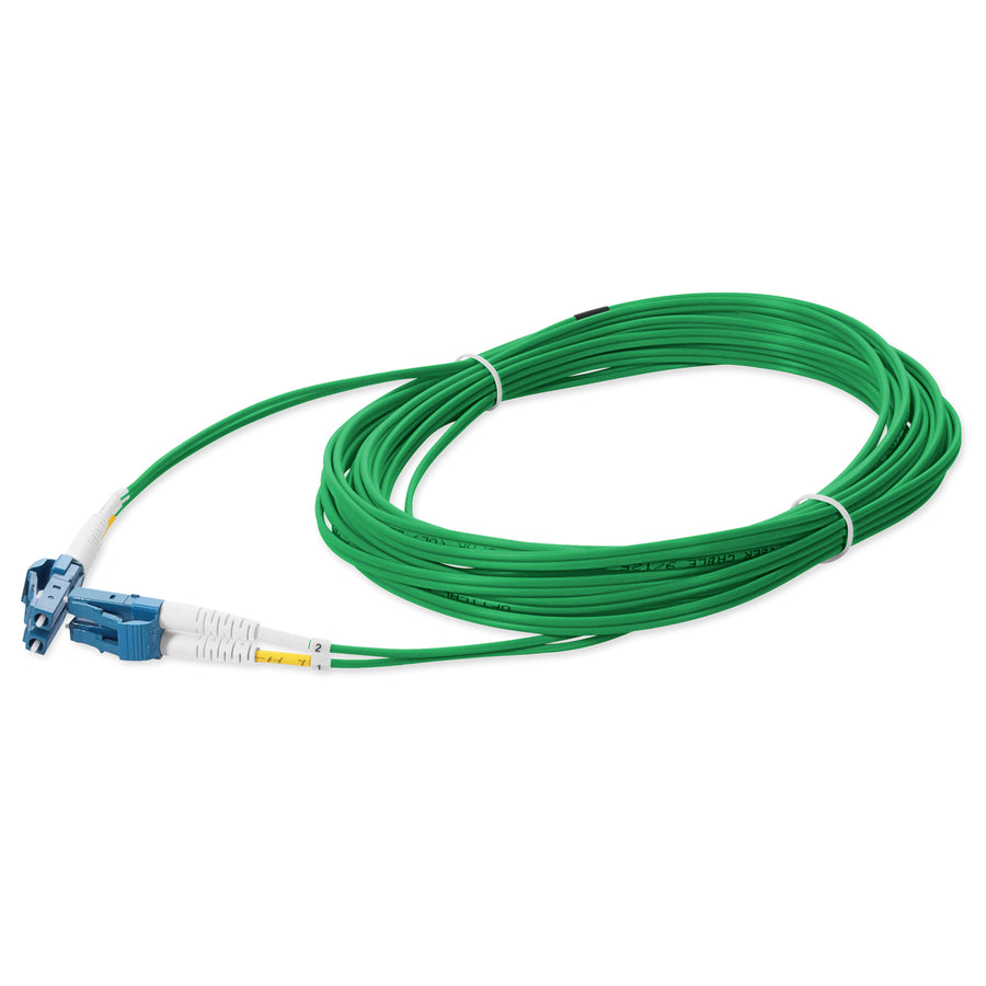  1.5m LC to LC Green OS2 Duplex OFNR (Riser-Rated) SMF Fiber Patch Cable
